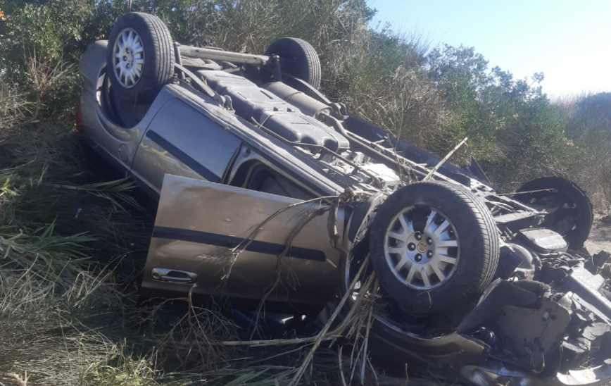 Vuelca en la AP4 entre Jerez y Cádiz con tres menores en el coche.