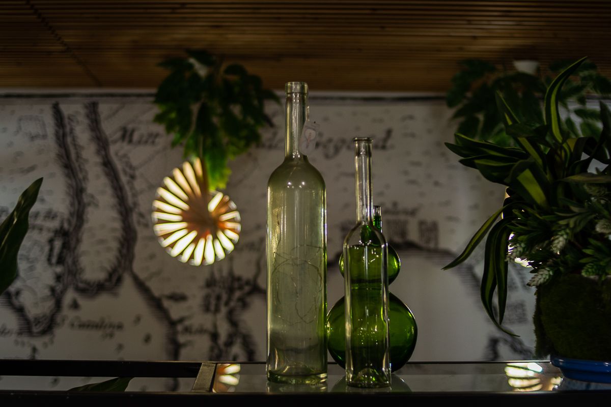 Decoración de uno de los salones del restaurante.