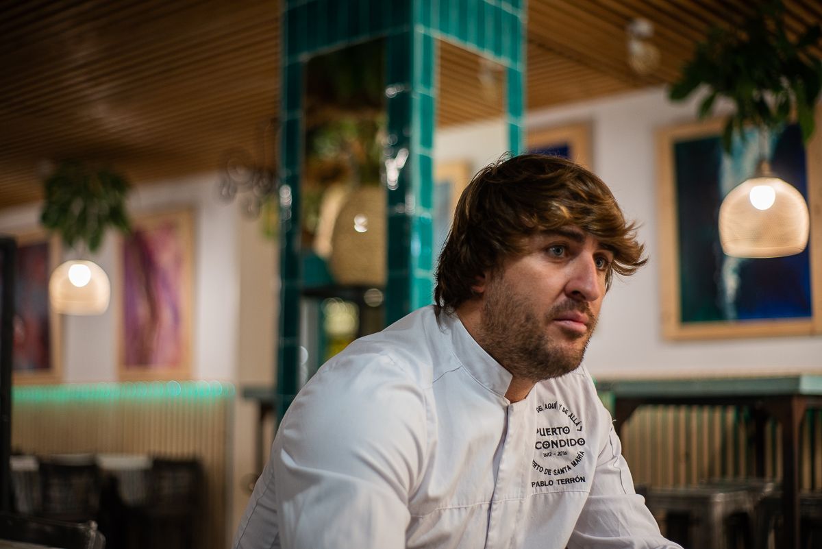 El cocinero portuense en un momento del encuentro con lavozdelsur.es.