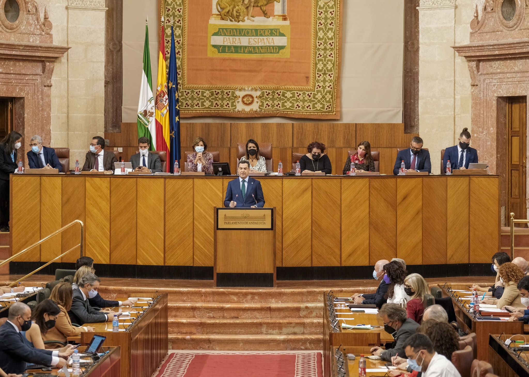 Moreno, durante su intervención en el Debate sobre el Estado de la Comunidad, este miércoles en el Parlamento.