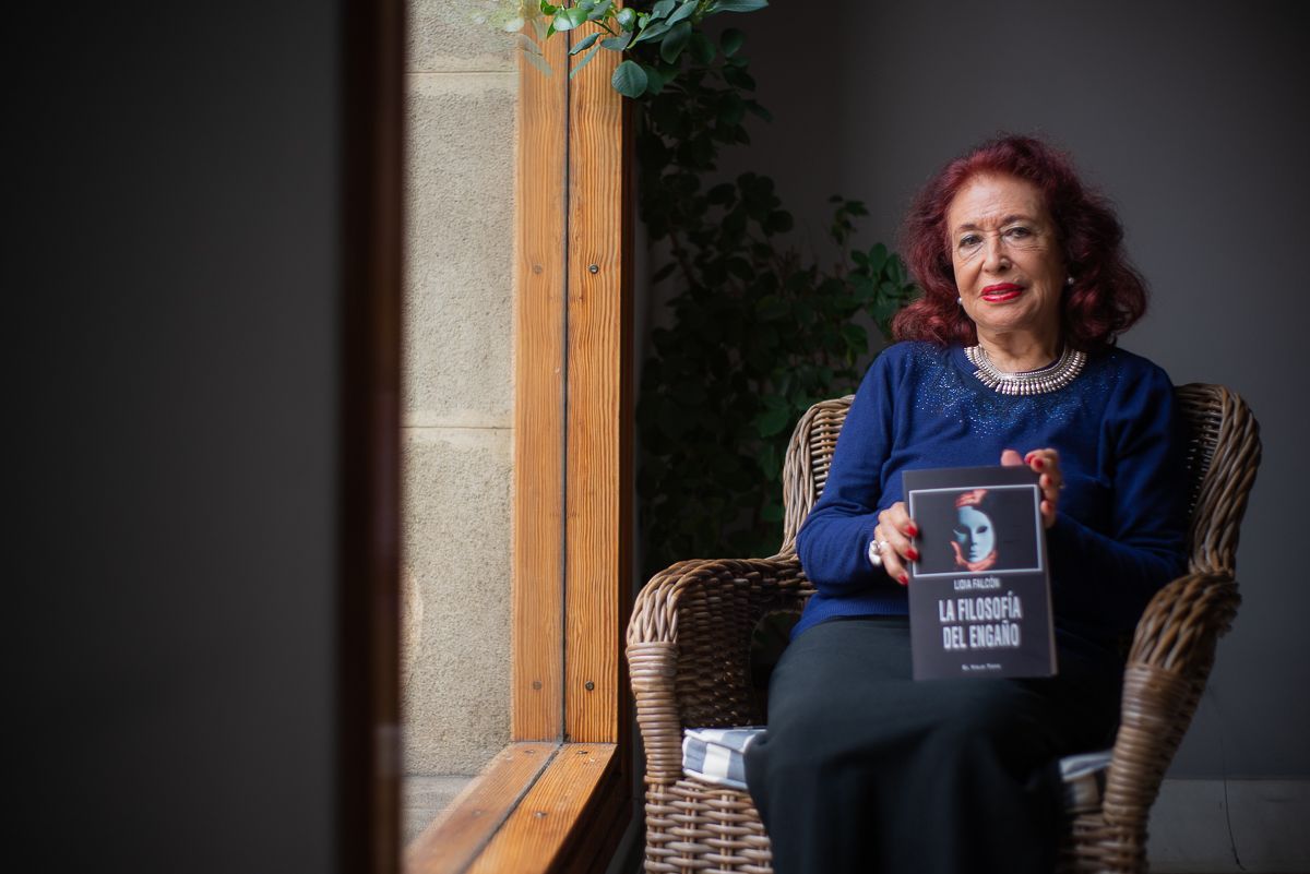 Lidia Falcón presenta su nuevo libro ' La filosofía del engaño'.