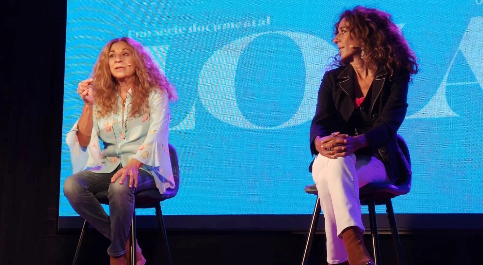 Lolita y Rosario Flores, durante la presentación del documental.