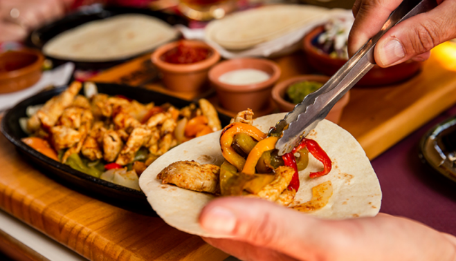 Una fajita de Mamalupe, en una foto del restaurante.