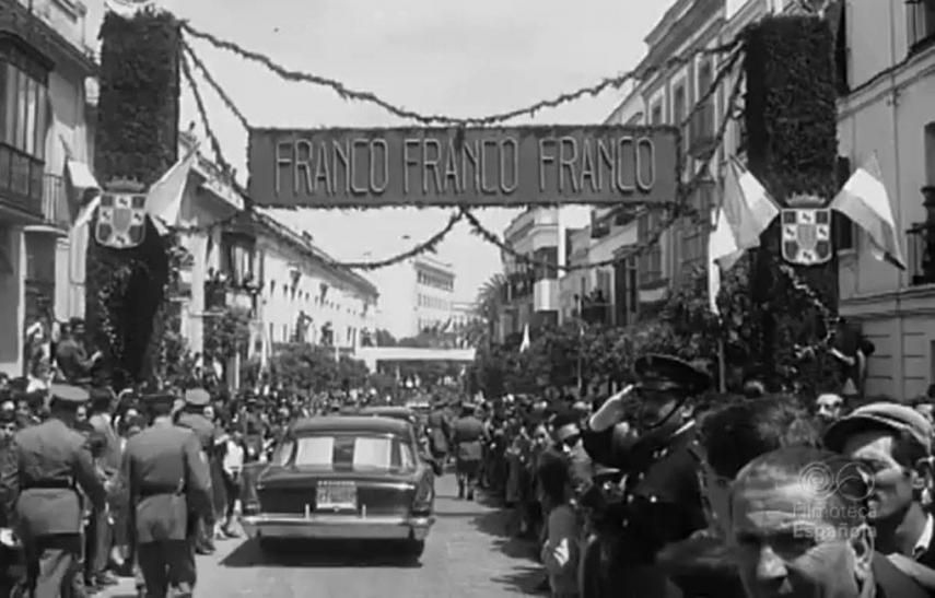 Franco en Jerez, en una imagen histórica.
