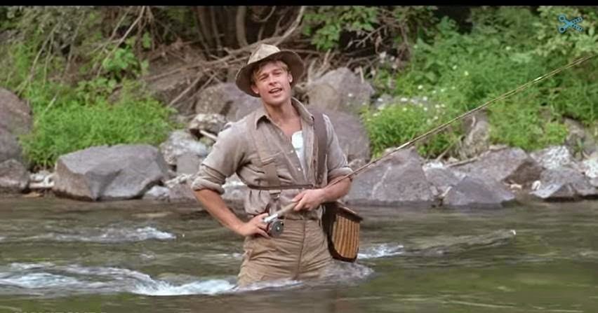 Se secó el Slims. Un joven Brad Pitt en un fotograma de 'El río de la vida'.