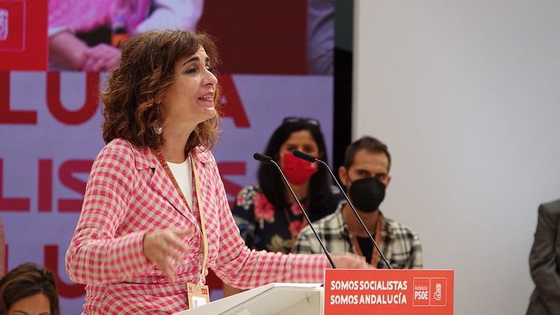 La ministra María Jesús Montero, en el congreso del PSOE-A hace unos meses.