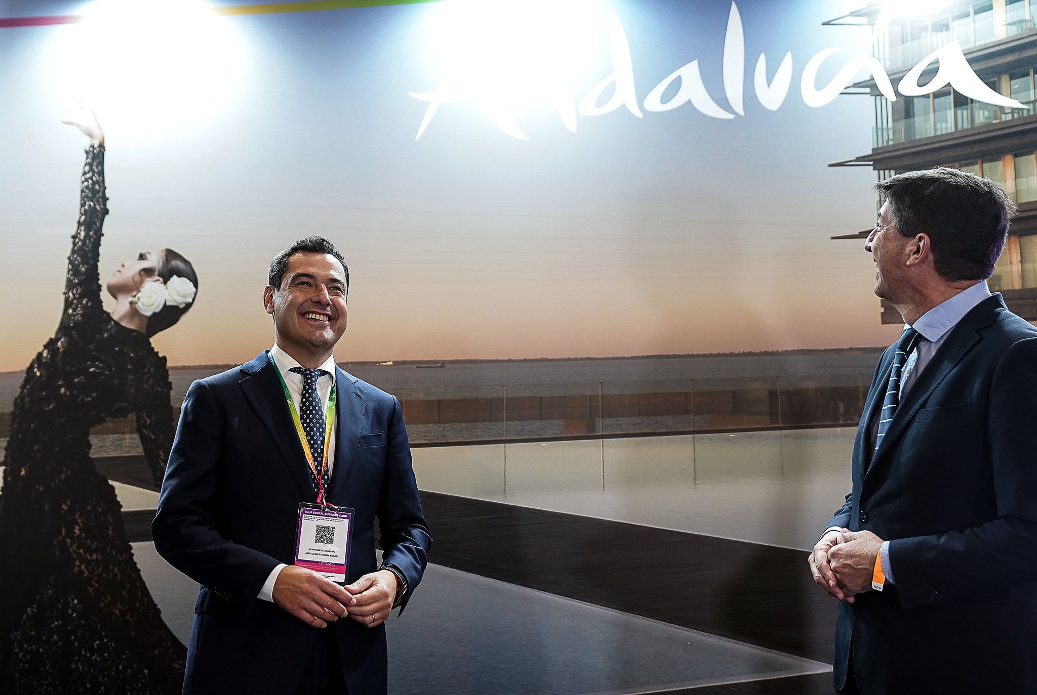 Moreno y Marín, presidente y vicepresidente de la Junta de Andalucía, respectivamente, hace unos días, en la World Travel Market de Londres.