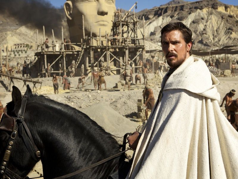Una imagen del rodaje de la película 'Exodus' en el desierto almeriense. 