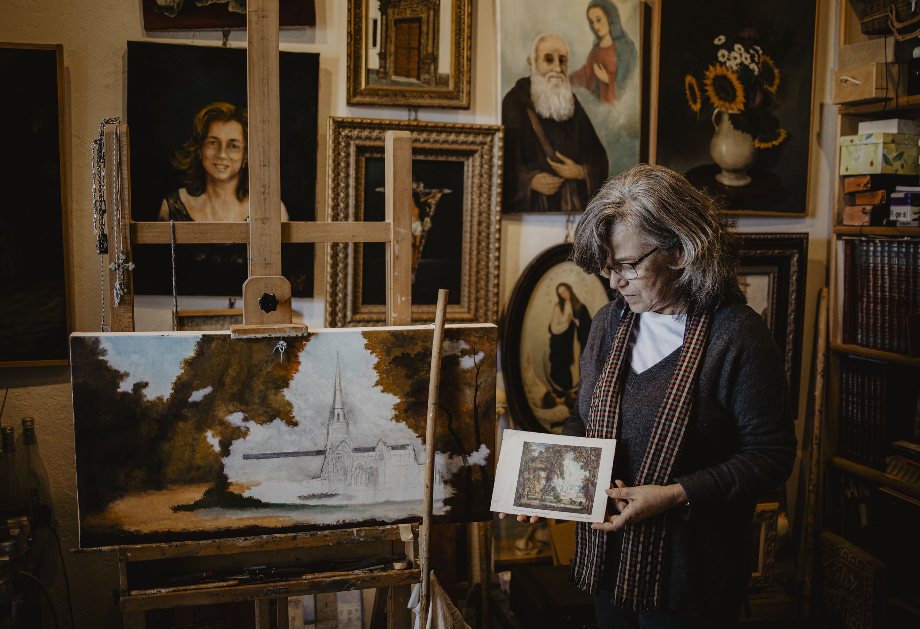 Marina Pérez desde el estudio de la casa