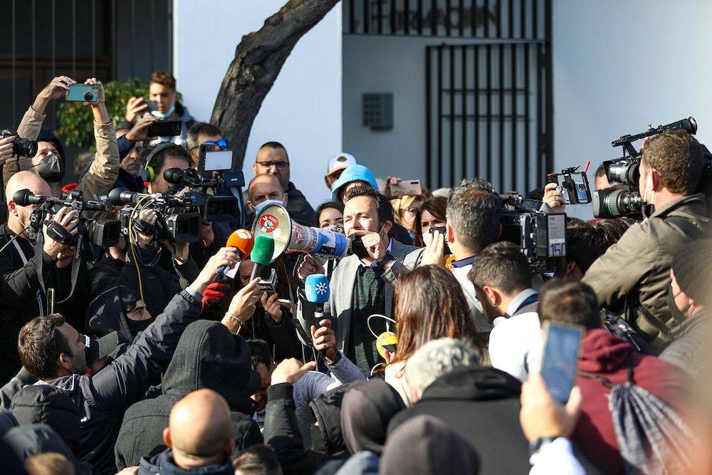 José María González 'Kichi' en la huelga del metal, uno de los alcaldes que no seguirán al frente. 