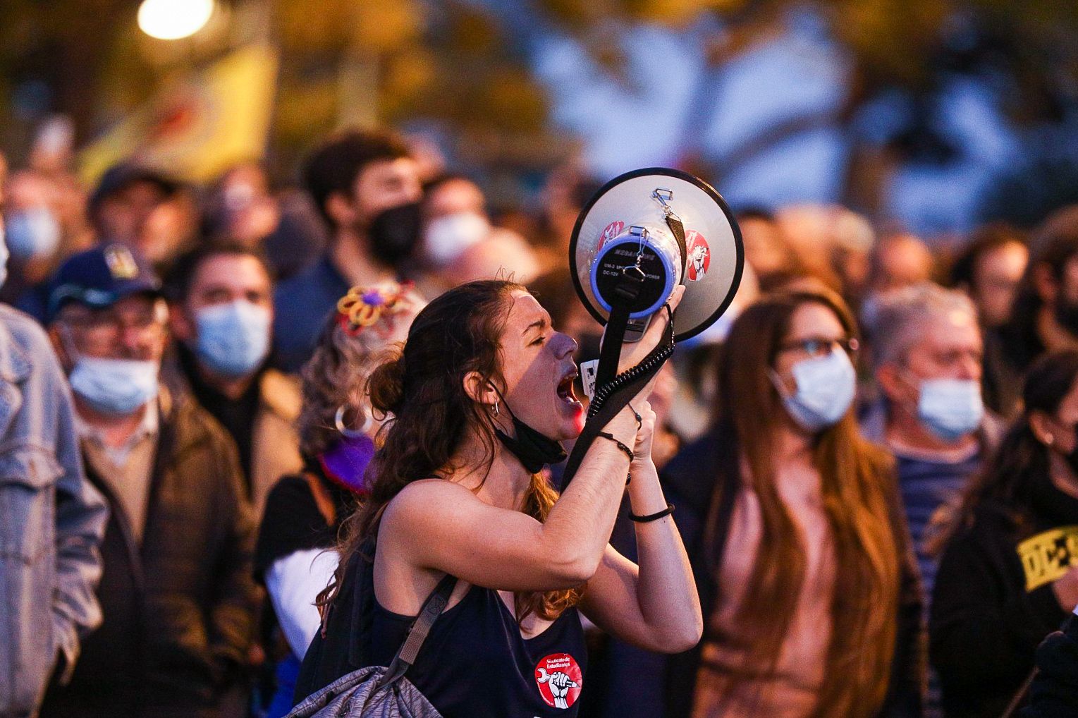 Un momento de la manifestación.