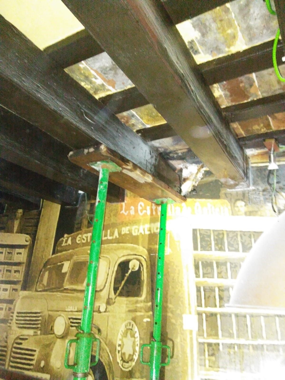 Estado del inmueble tras el incendio.