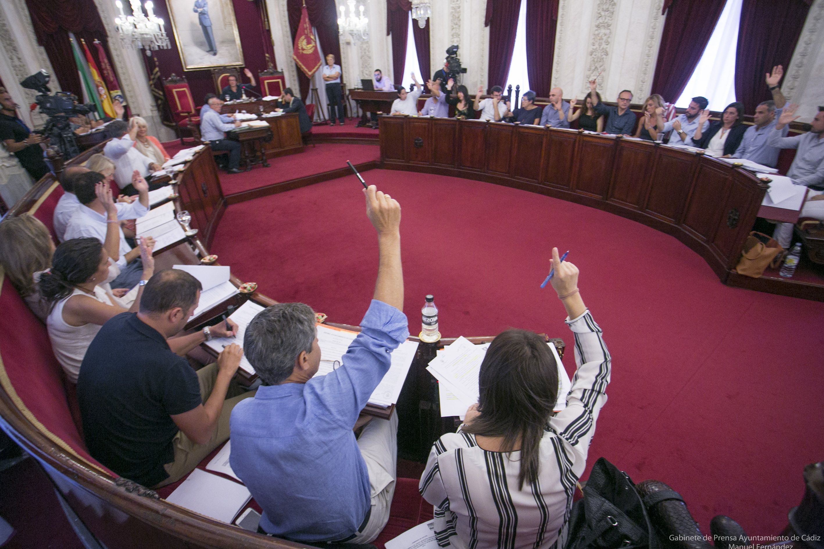 Pleno del Ayuntamiento de Cádiz en una imagen de archivo. 