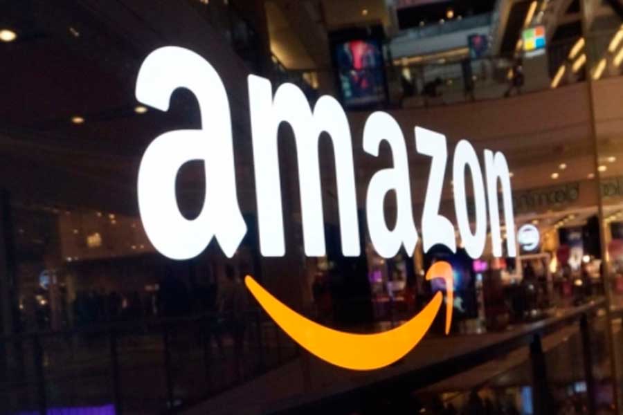 El logo de Amazon en una foto de archivo.