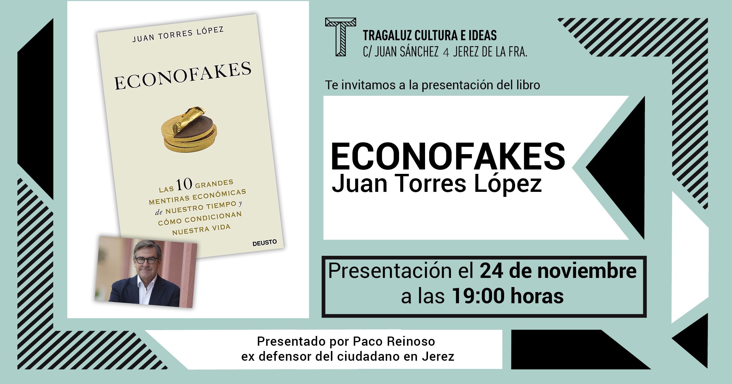 El catedrático Juan Torres López presenta en Tragaluz 'Econofakes', sobre las mentiras económicas de nuestro tiempo