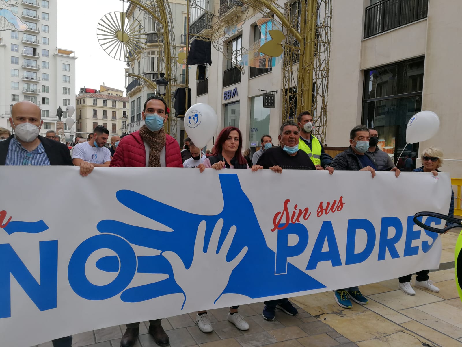 Manifestación en Málaga de la Asociación del Menor Tutelado.