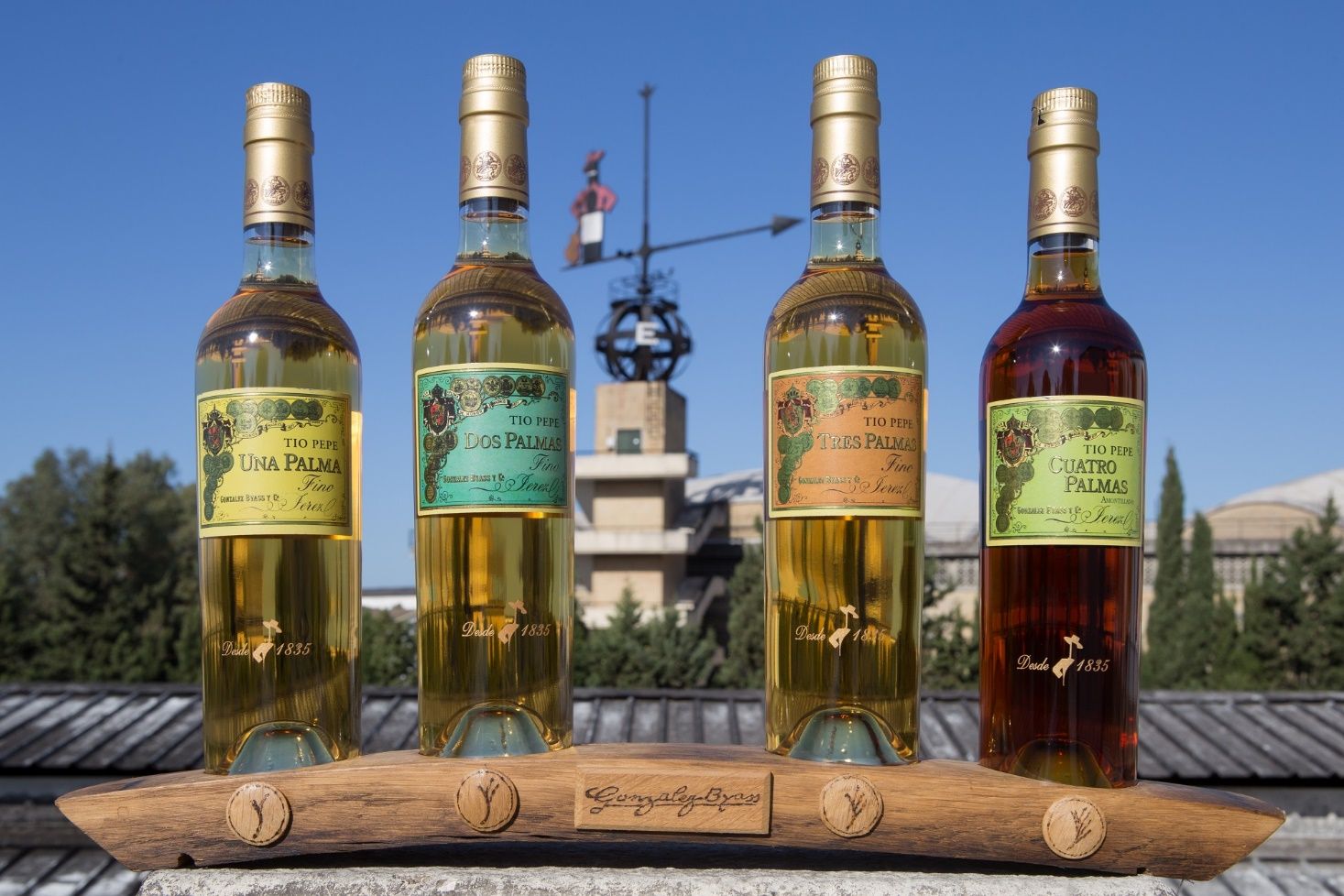 La evolución del 'Tío Pepe' en cuatro vinos únicos, "los finos de las palmas"