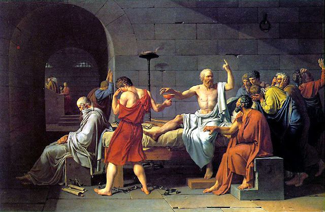 La muerte de Sócrates.