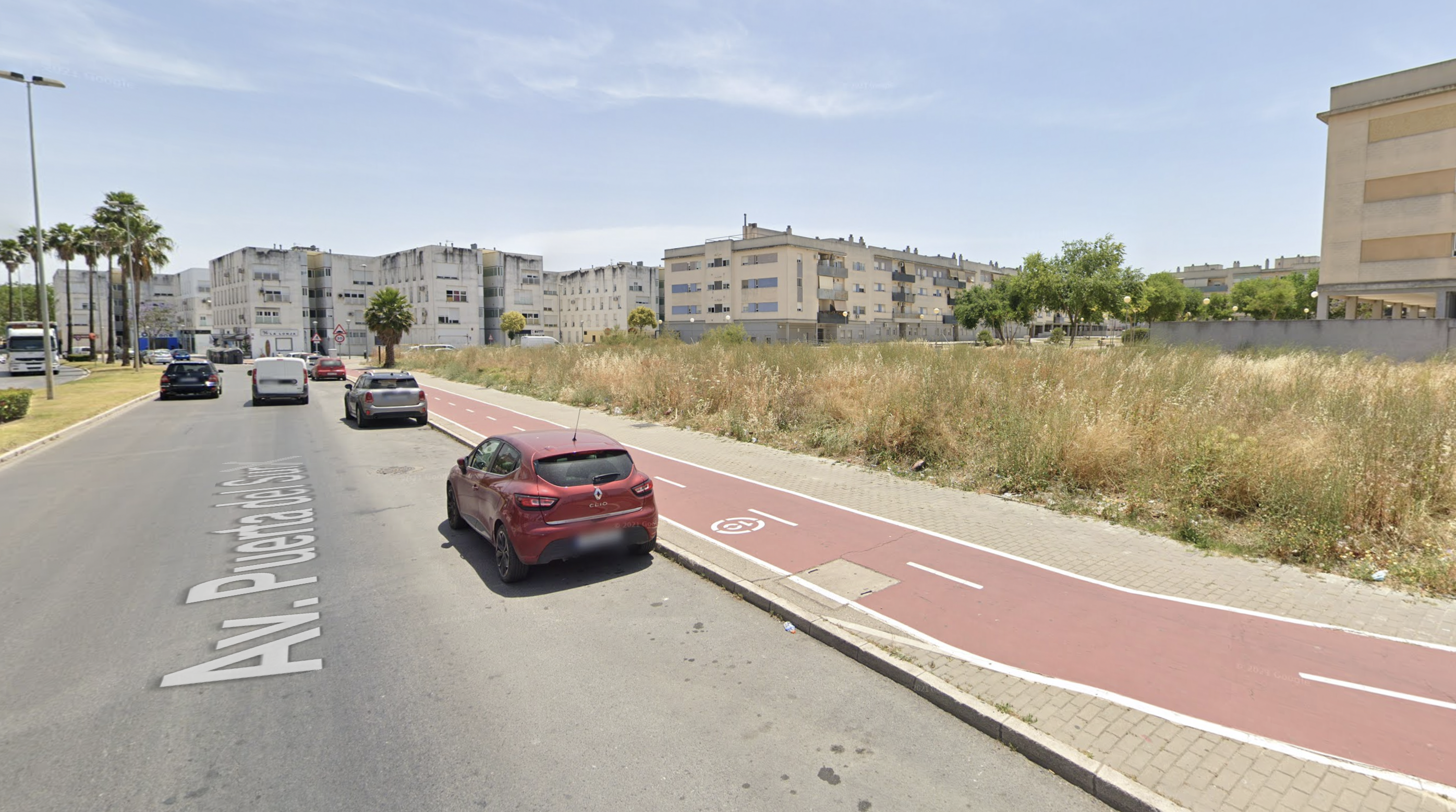 Parcela de la avenida Puerta del Sur, en Jerez, en una imagen de Google Maps, donde irá el nuevo Burger King.