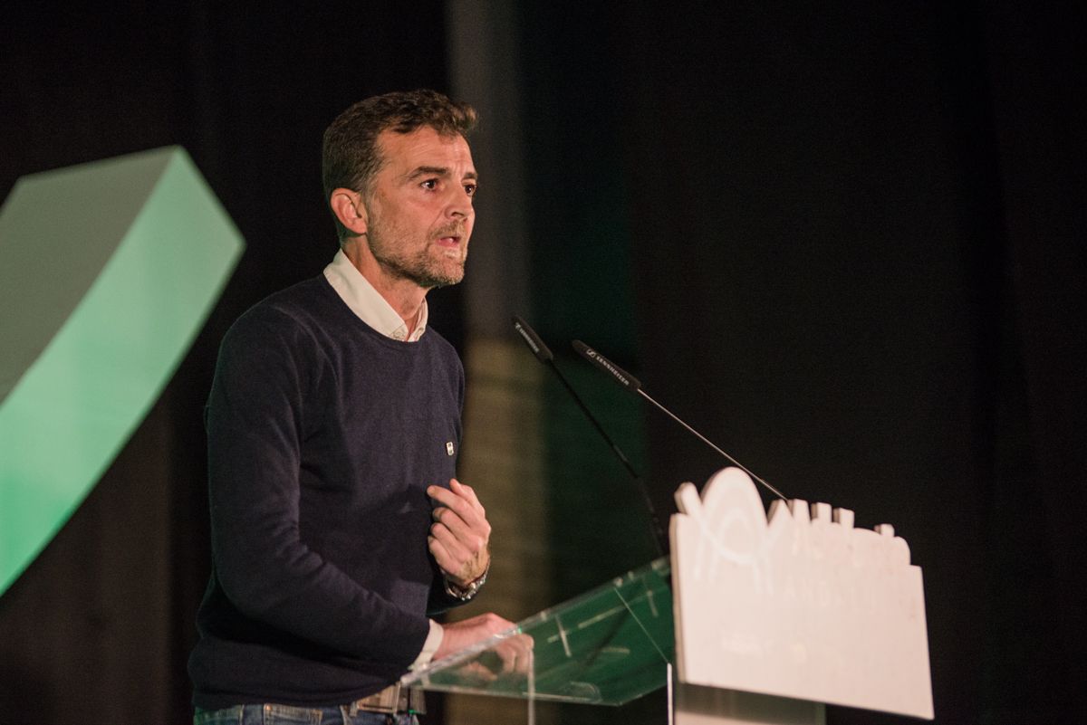 Antonio Maíllo, en un mitin en Jerez, en la última campaña andaluza. FOTO: MANU GARCÍA