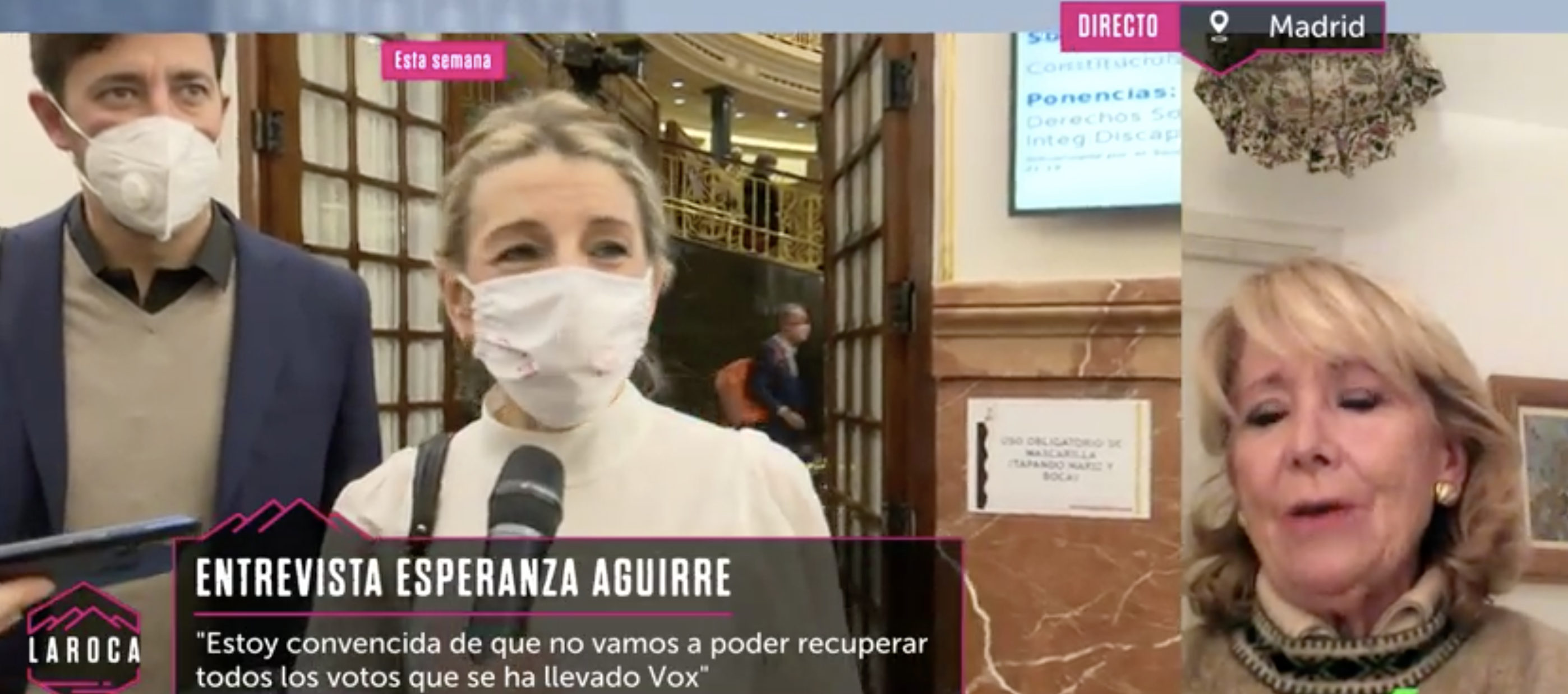Esperanza Aguirre se pronuncia sobre Yolanza Díaz: "No me gustan los comunistas".