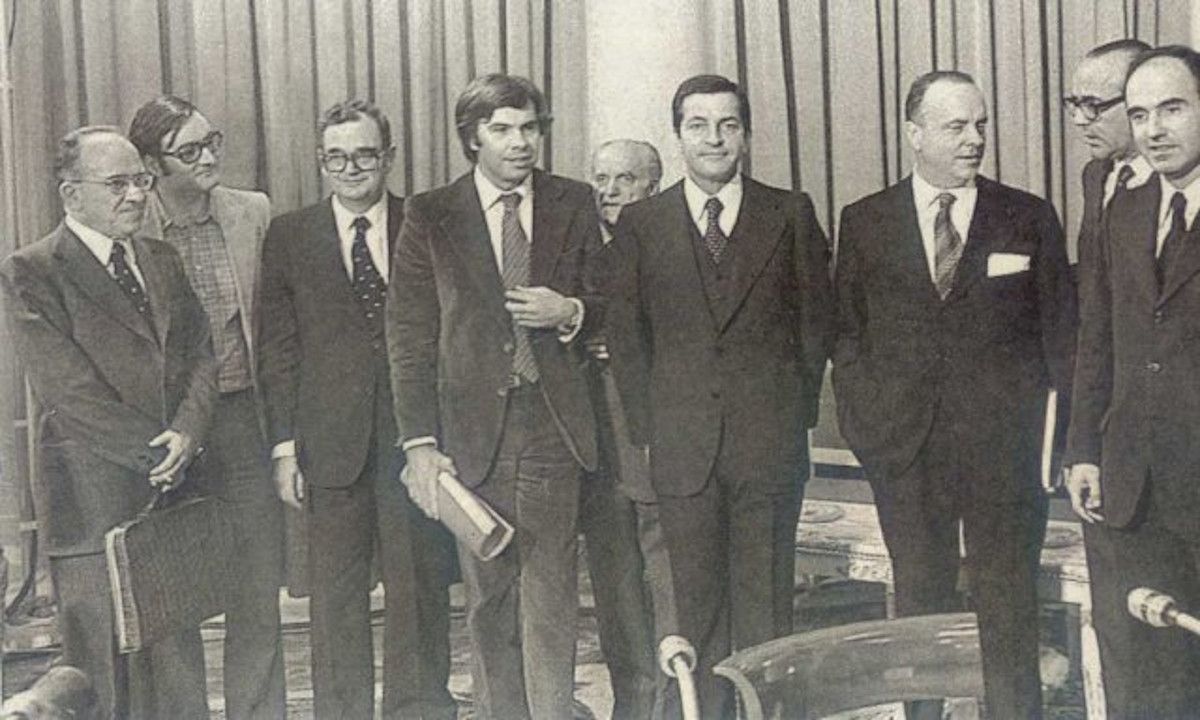 Líderes de la Transición en 1977.