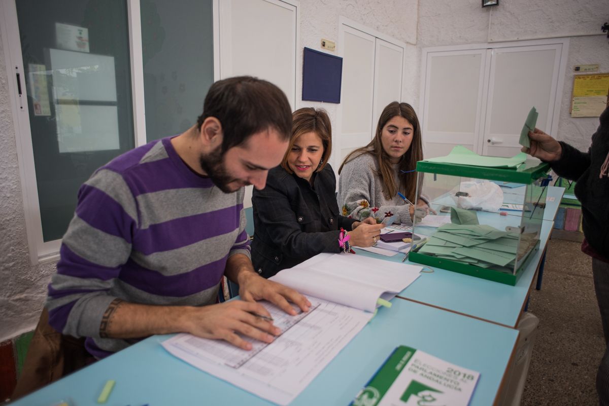 Una mesa electoral en las pasadas elecciones andaluzas de diciembre de 2018.