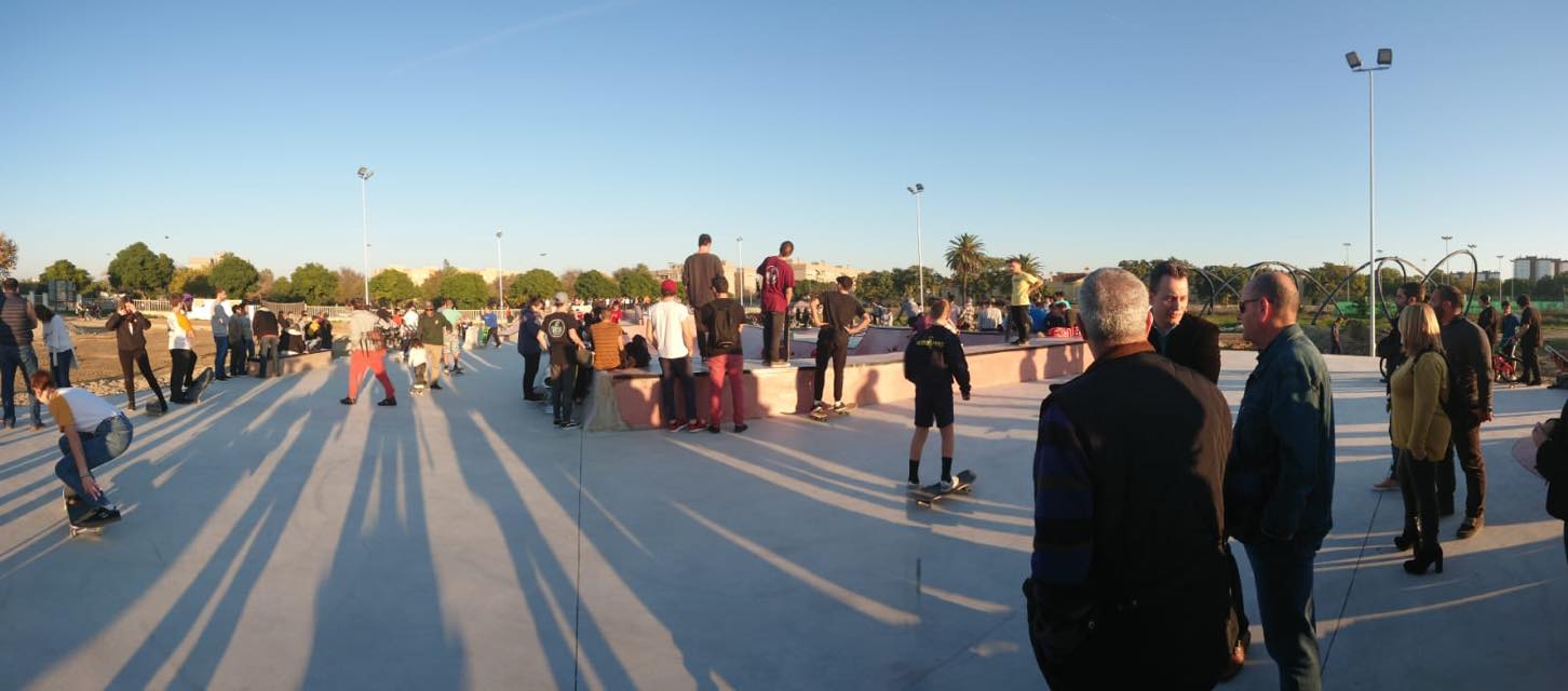 El recién inaugurado Skate Park.