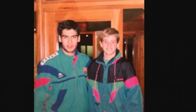 Con Pep Guardiola.