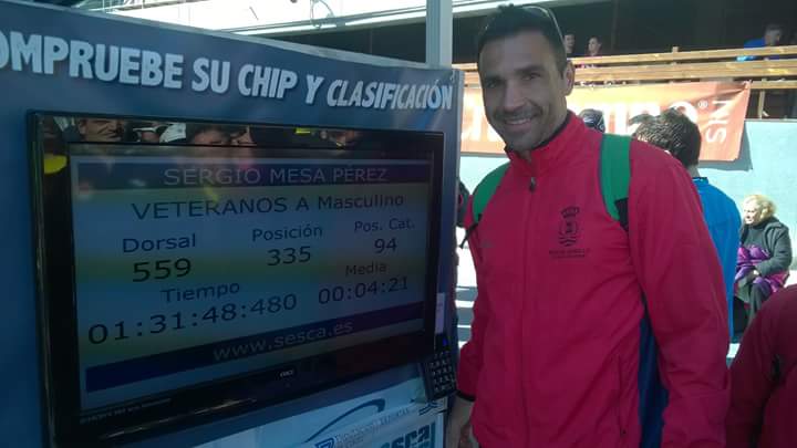 Sergio Mesa, después de competir en una carrera.