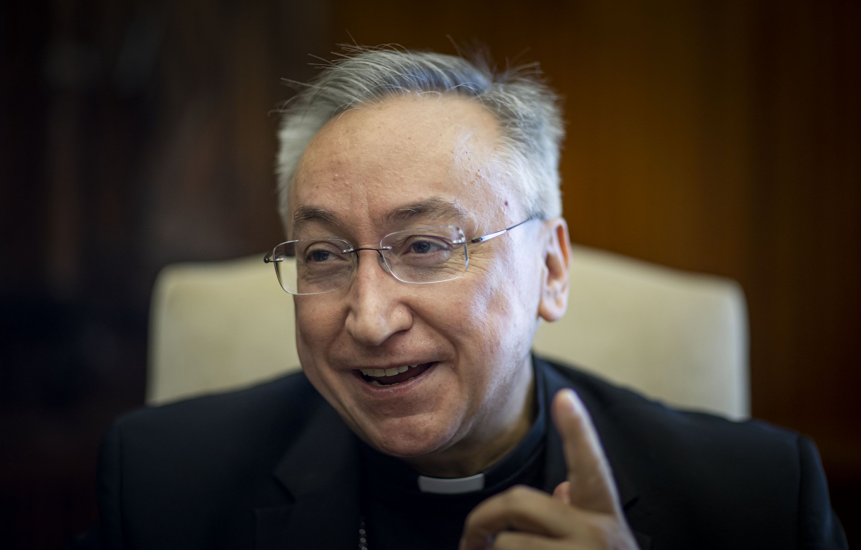 El obispo diocesano José Rico Pavés.    ESTEBAN