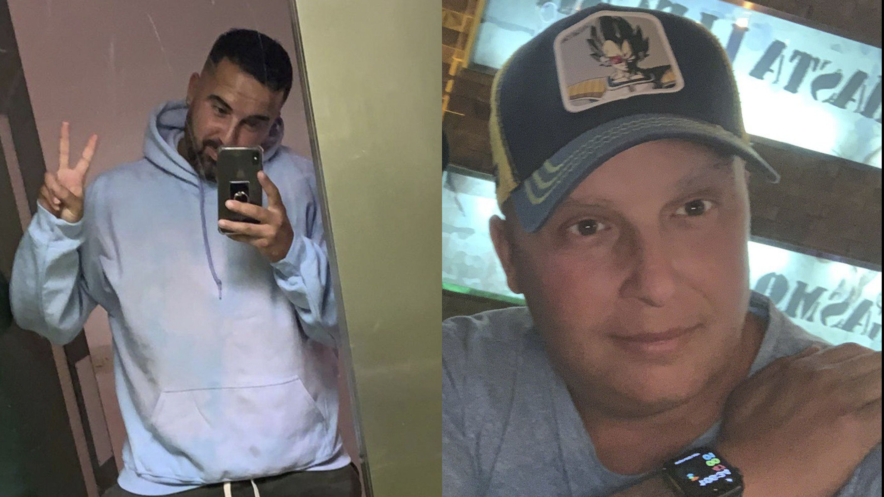 Carlos Bohórquez, antes y después de someterse a quimioterapia para superar el cáncer.