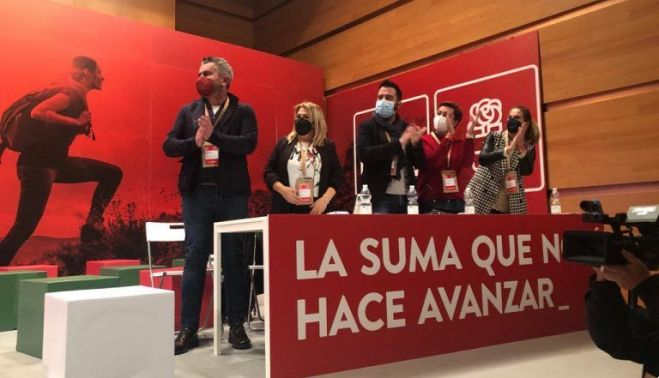 Los nuevos miembros de la ejecutiva del PSOE de Cádiz.