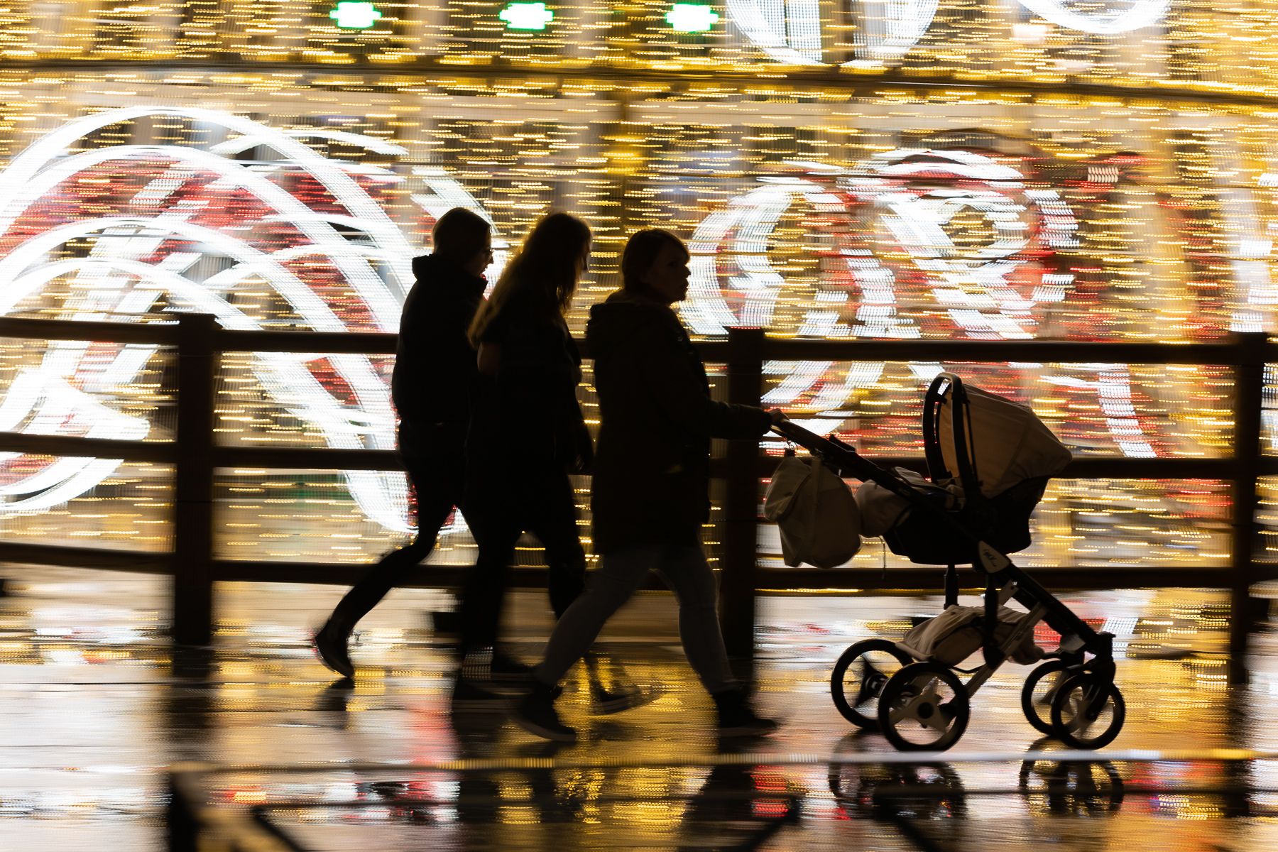 Alumbrado navideño en Jerez, el pasado año.