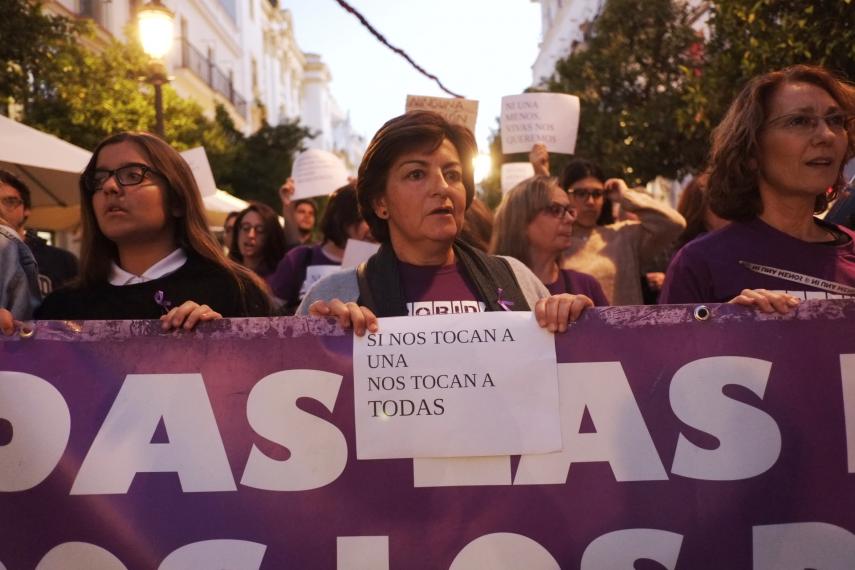 Imagen de archivo de una manifestación contra la violencia de género.