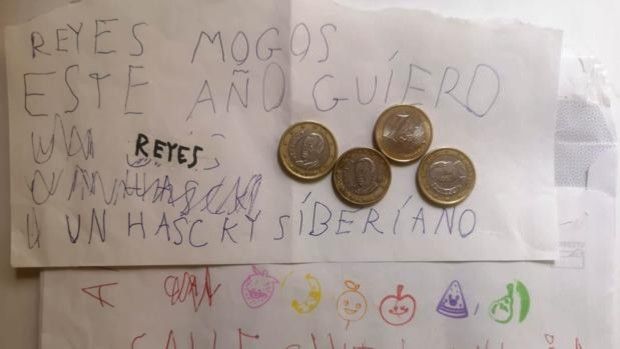 Un niño de Sevilla pide a los Reyes Magos un husky siberiano a cambio de cuatro euros.