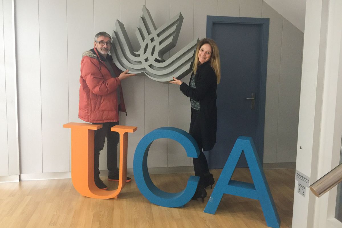 Paco Piniella y María del Mar Cerbán del equipo 'UCA ilusiona'
