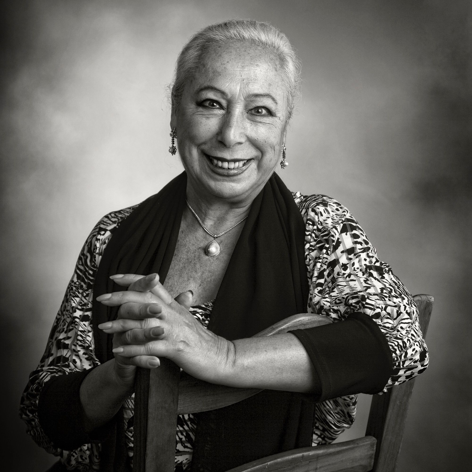 Retrato de la bailaora flamenca, y directora del Museo de Baile Flamenco, Cristina Hoyos, de la Academia de las Artes Escénicas de España.