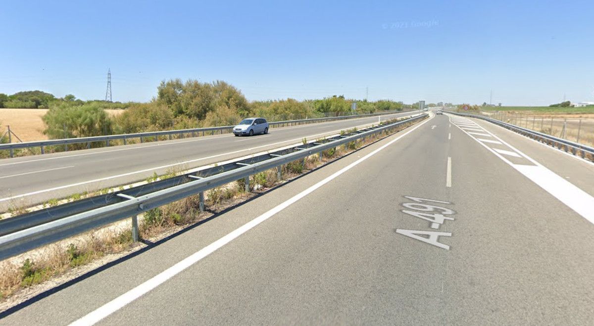 Un tramo de la A491 donde ha tenido lugar el accidente.