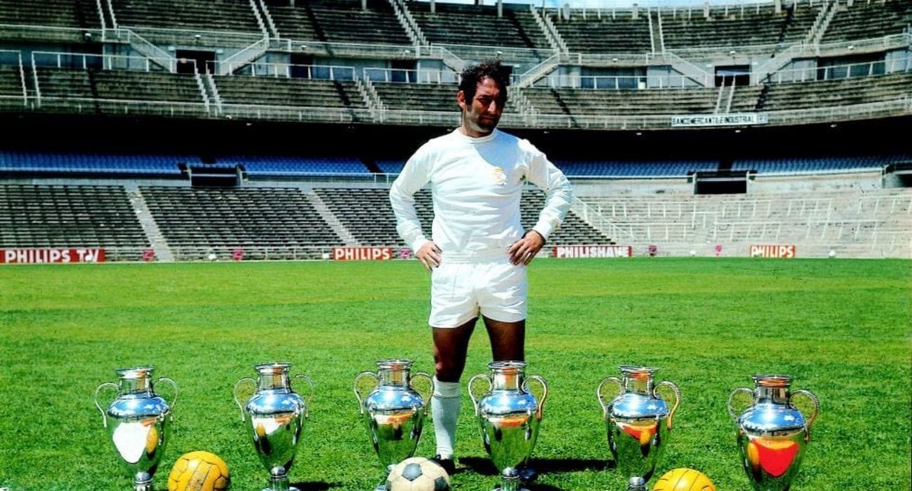 Paco Gento, con sus seis Copas de Europa.
