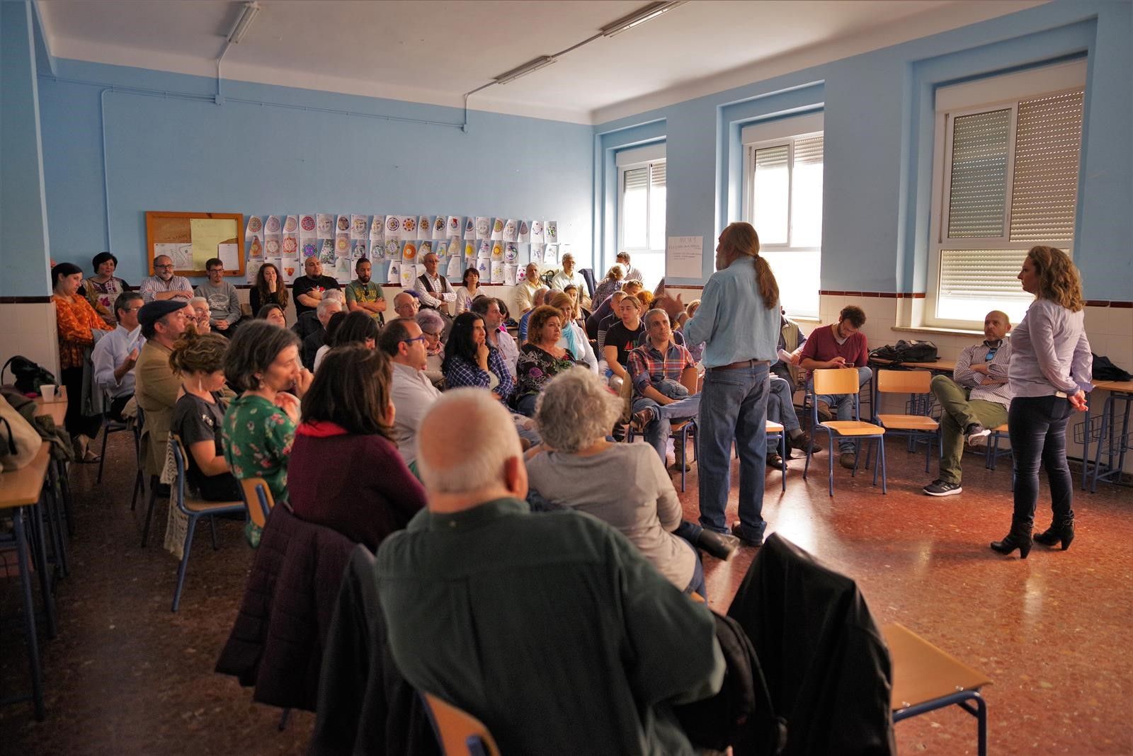 Una asamblea reciente de Ganar Cádiz.