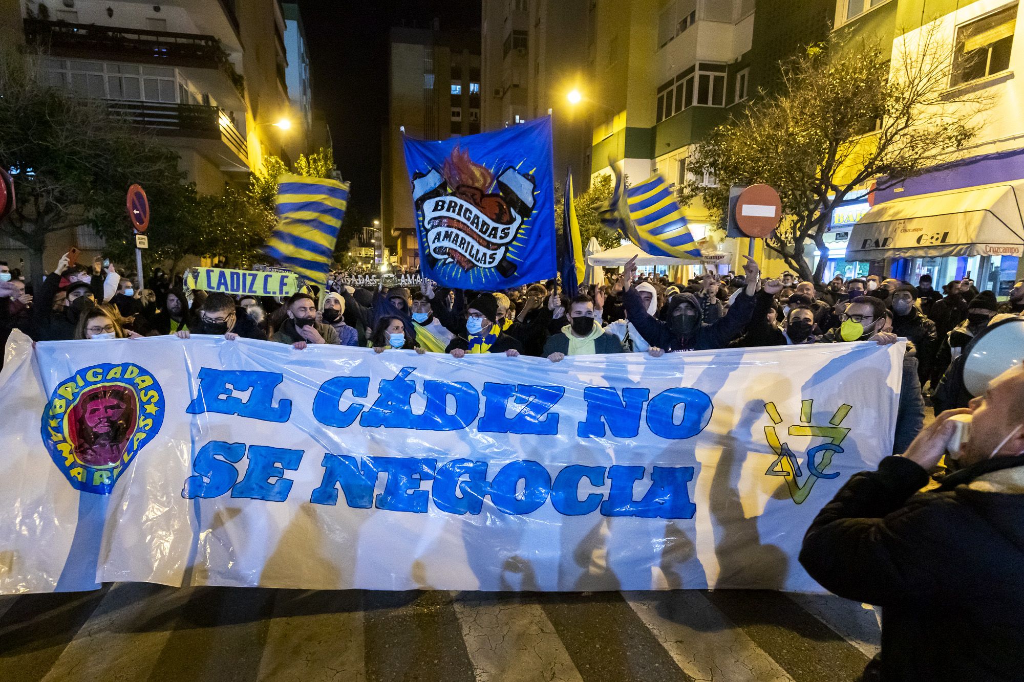 Una protesta anterior de la afición del Cádiz. Una protesta anterior de la afición del Cádiz.