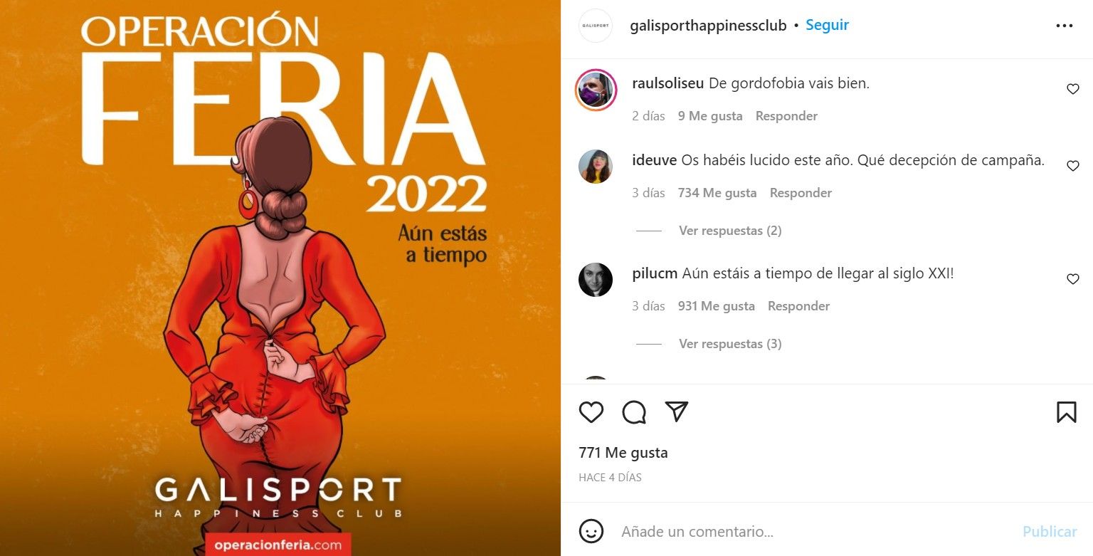 Polémica en las redes sociales por el cartel de un gimnasio de Sevilla