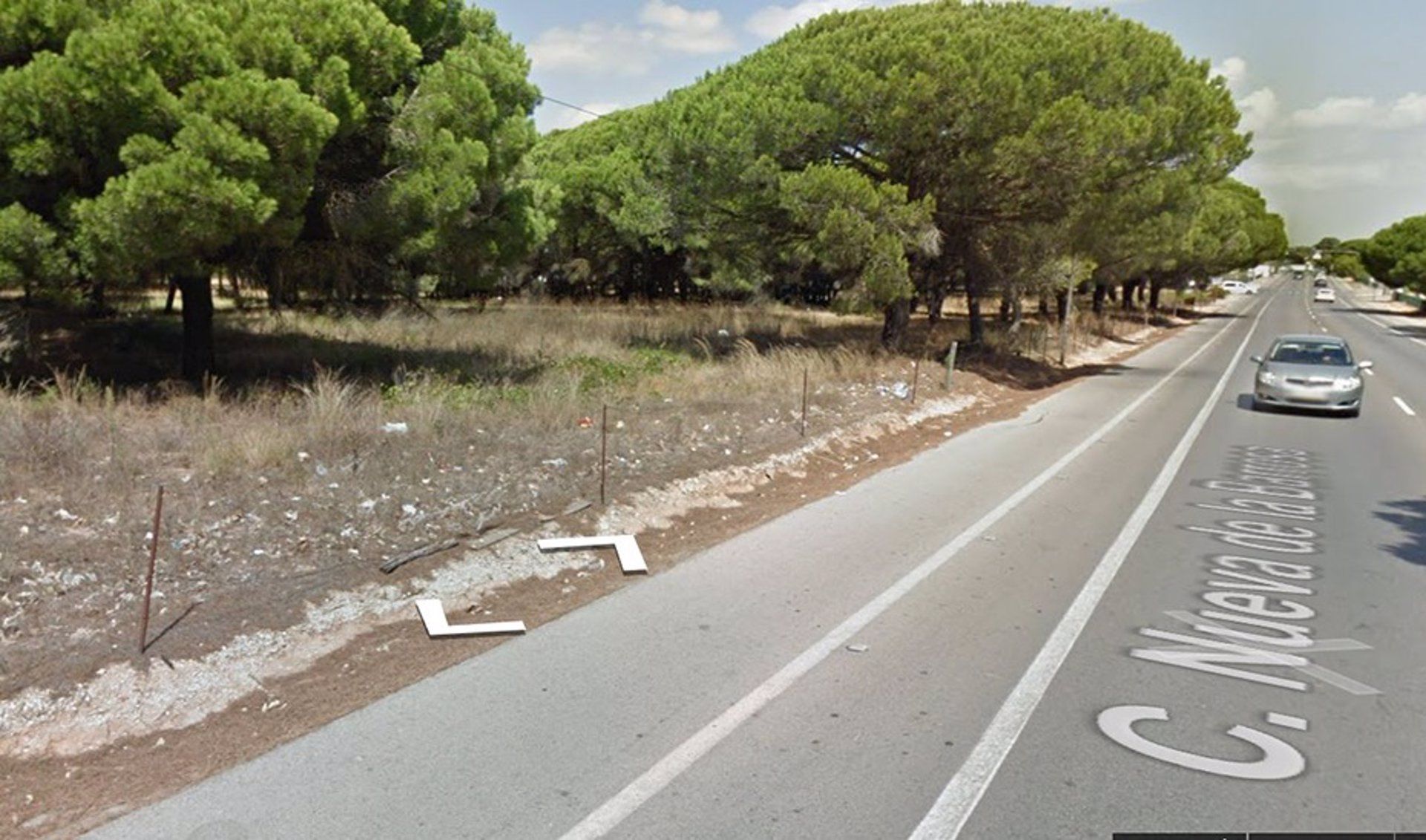 Carretera del Molino Viejo, en Chiclana, donde se ha producido el fatal accidente.
