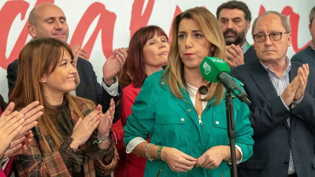 Susana Díaz la noche electoral del 20D. 