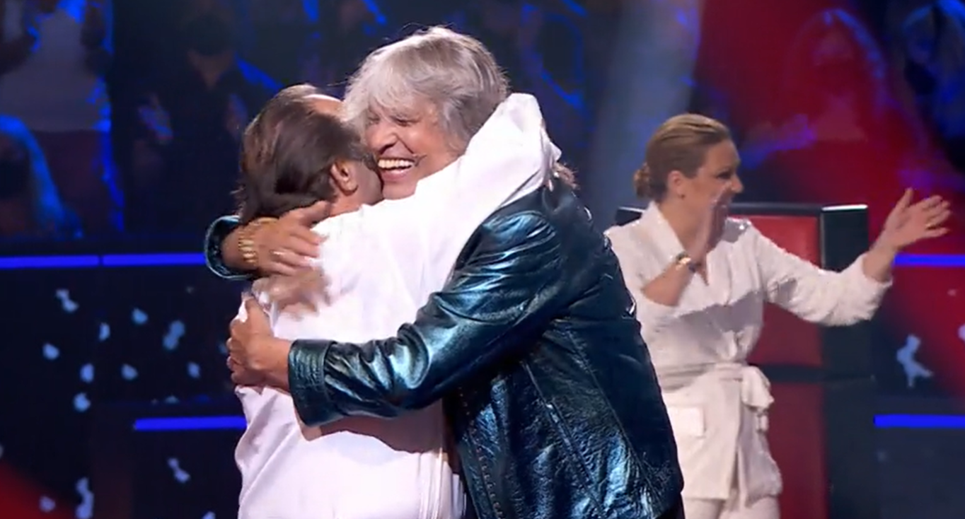 Carlitos de Bornos y José Mercé en 'La Voz Senior'.