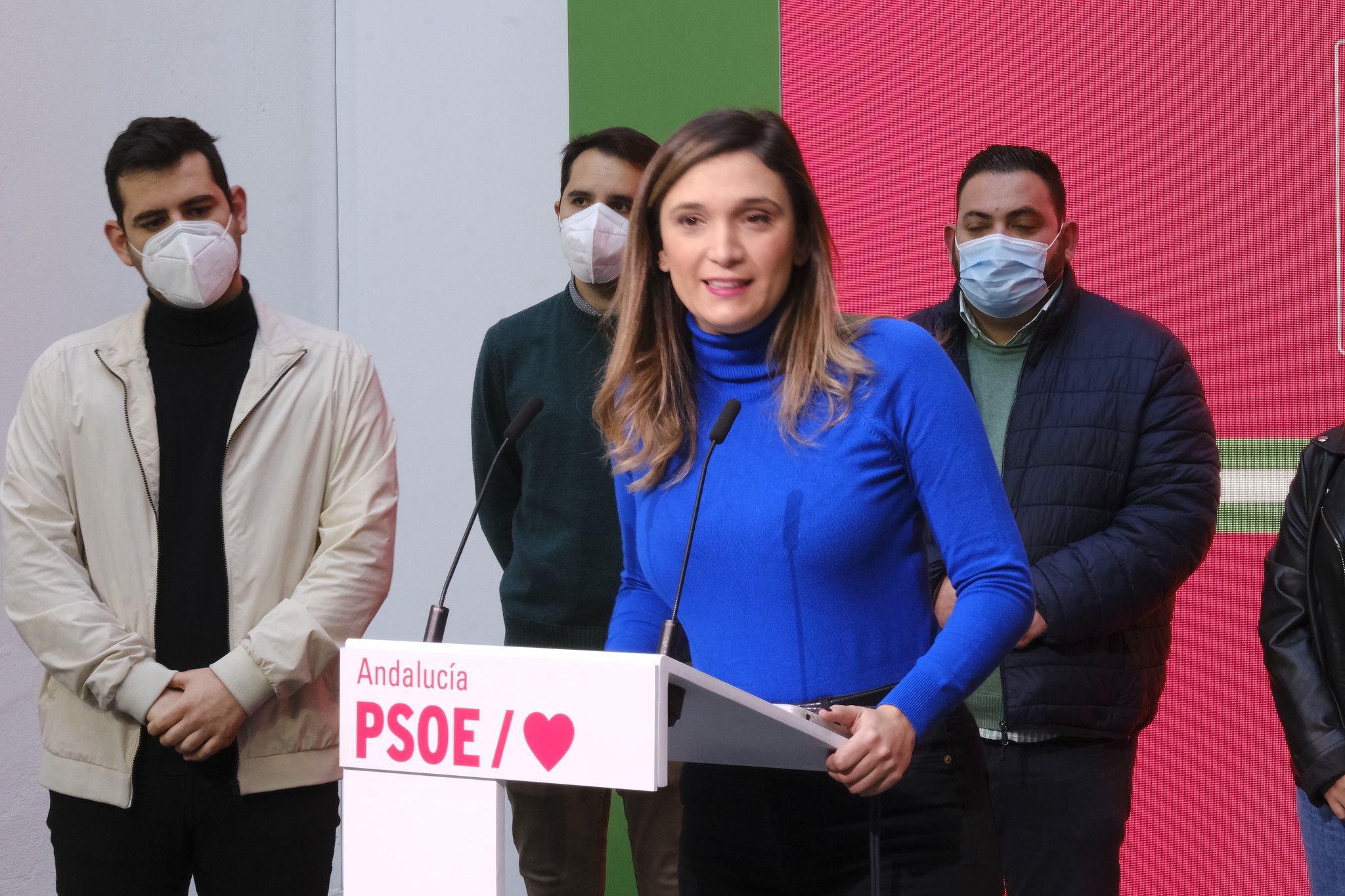 María Márquez durante la rueda de prensa.