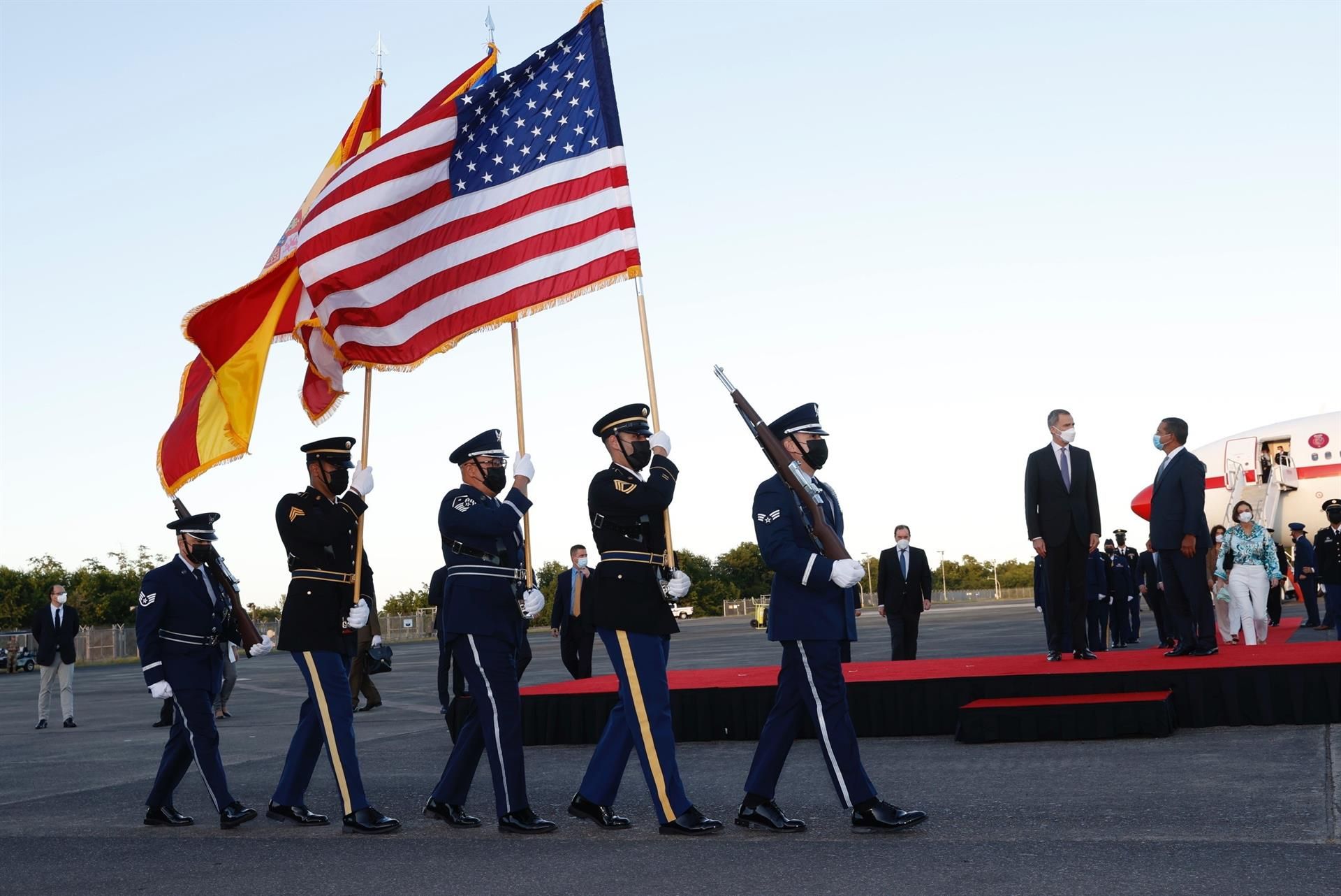 Felipe VI durante la visita a Puerto Rico