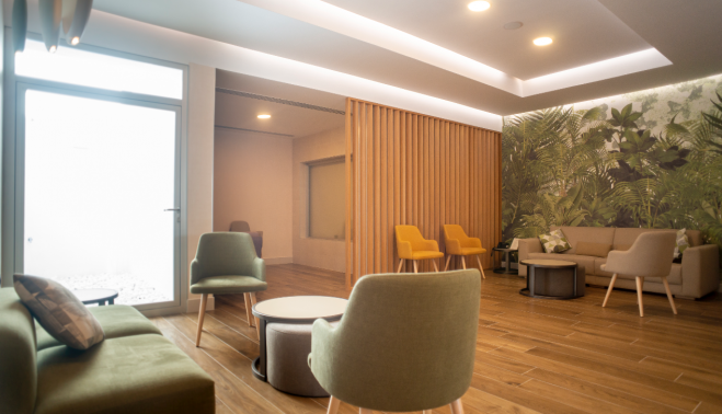 Una de las salas del tanatorio.