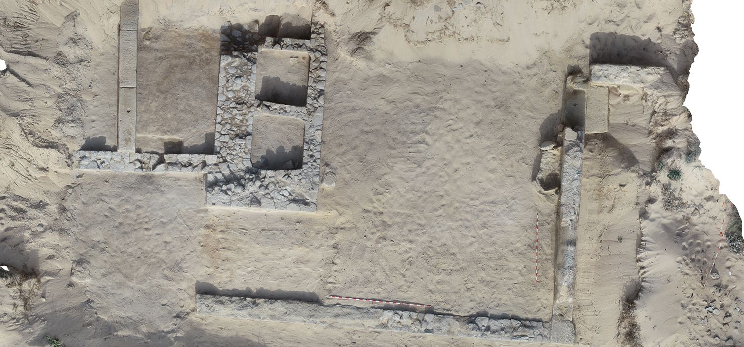 Vista aérea de los restos arqueológicos de Cabo de Trafalgar